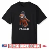 Cute Punch Baby Monkey Viral Internet Meme Graphic Shirt