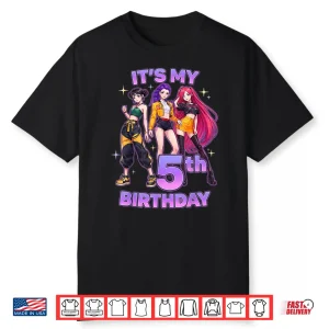 Five Years Old Birthday K Pop Fifth Birthday Graphic Shirt