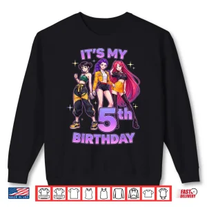 Sweatshirt Five Years Old Birthday K Pop Fifth Birthday Graphic Shirt
