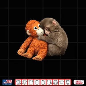 Design Cute Baby Monkey Punch Viral Character Graphic Shirt