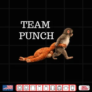 Design Team Punch Baby Monkey Punch Trend Meme Graphic Shirt