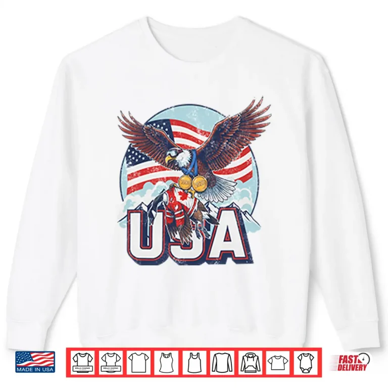 Sweatshirt Funny USA Ice Hockey Eagle USA Champions Twenty Twenty Six Shirt