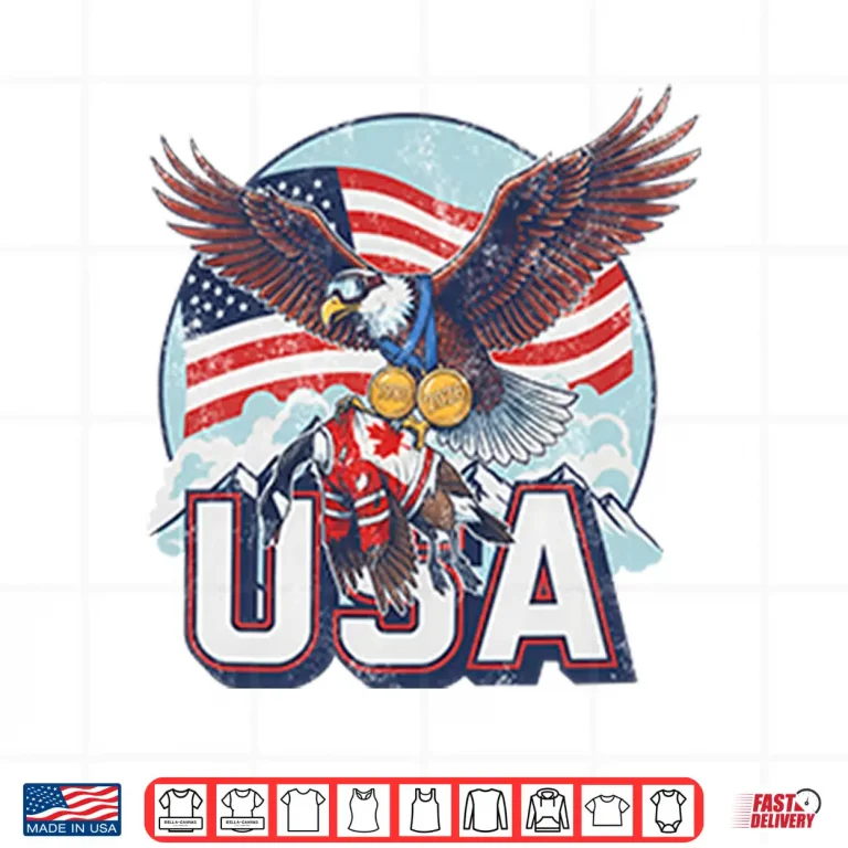 Design Funny USA Ice Hockey Eagle USA Champions Twenty Twenty Six Shirt