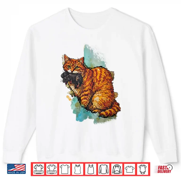 Sweatshirt Iran Map Orange Tabby Cat Feline Geographic Design Shirt