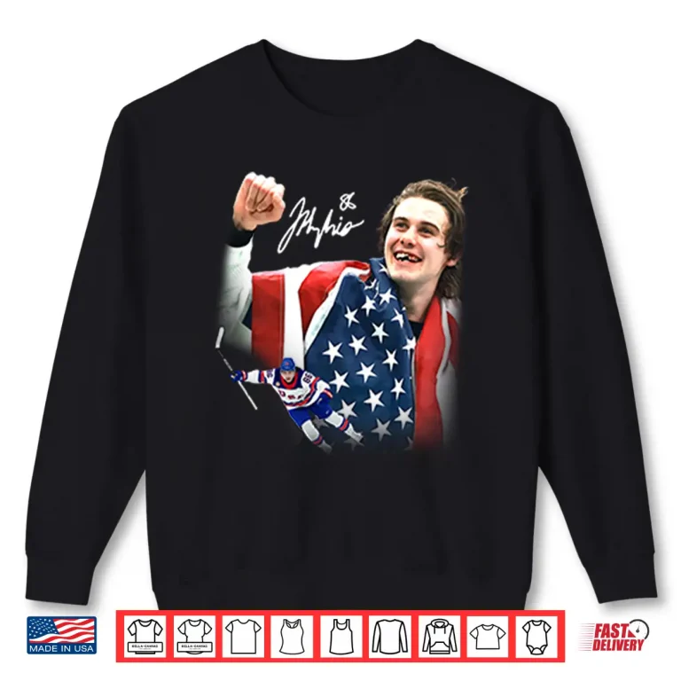 Sweatshirt Jack Hughes Golden Goal Professional Hockey Achievement Shirt