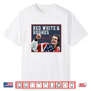 Jack Hughes Usa Hockey Red White And Hughes Patriotic Shirt
