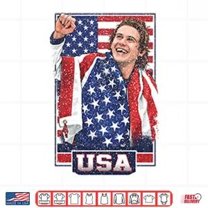 Design Jack Hughes USA Hockey Patriotic Hockey Fan Graphic Shirt