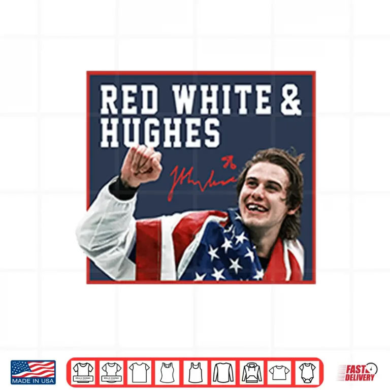 Design Jack Hughes USA Hockey Red White And Hughes Patriotic Shirt