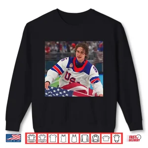 Sweatshirt Jack Hughes USA Hockey National Pride Graphic Shirt
