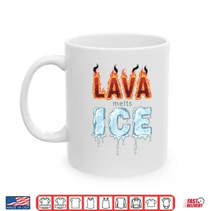 Mug Lava Melts Ice Nature Elemental Graphic Aesthetic Shirt