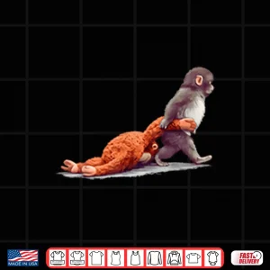 Design Monkey Punch Baby Monkey Holding Plush Toy Viral Meme Shirt