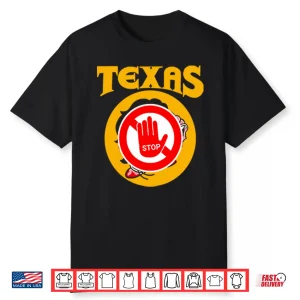 Texas Stop Geographic State Pride Minimalist Graphic Shirt