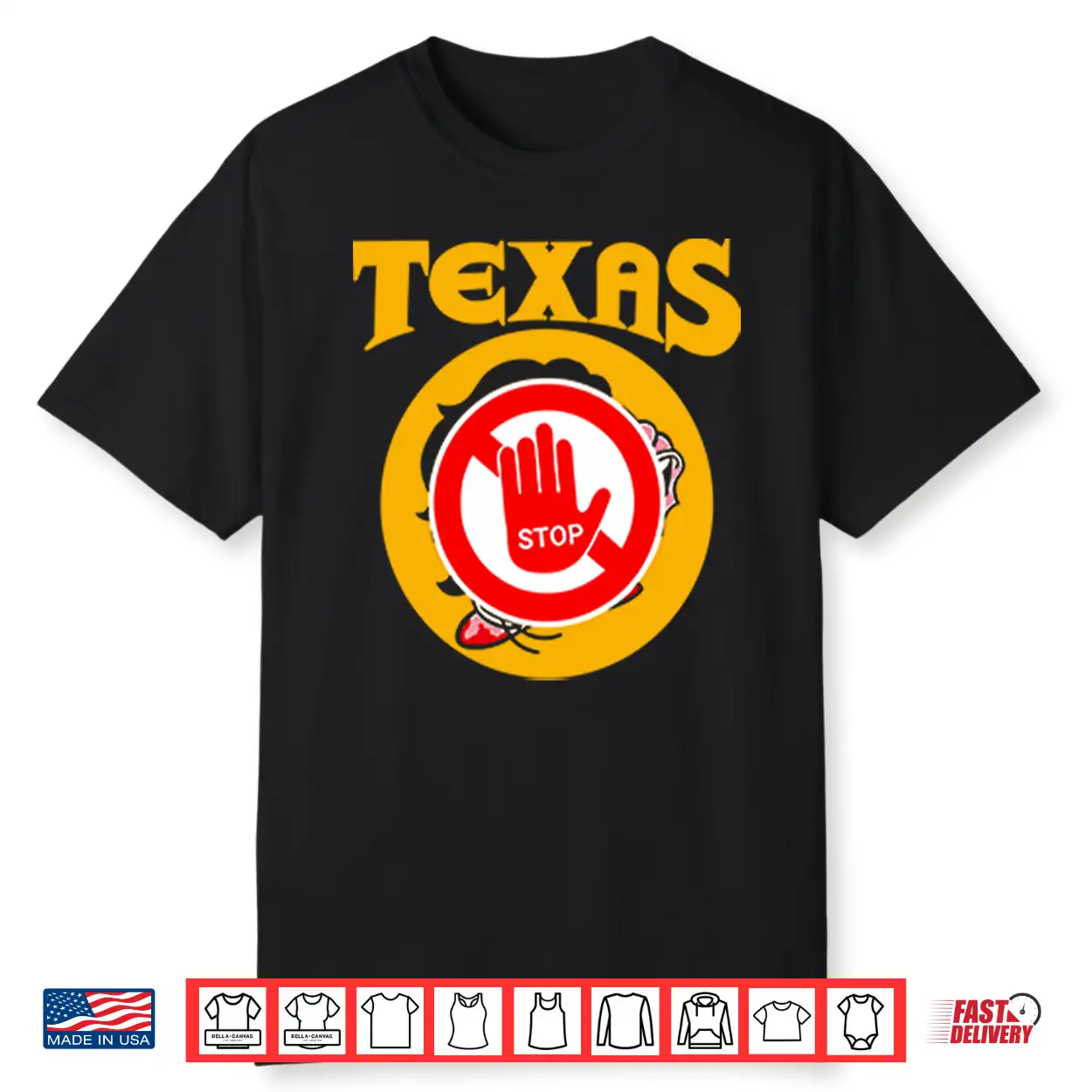 Texas Stop Geographic State Pride Minimalist Graphic Shirt Texas Stop Geographic State Pride Minimalist Graphic Shirt