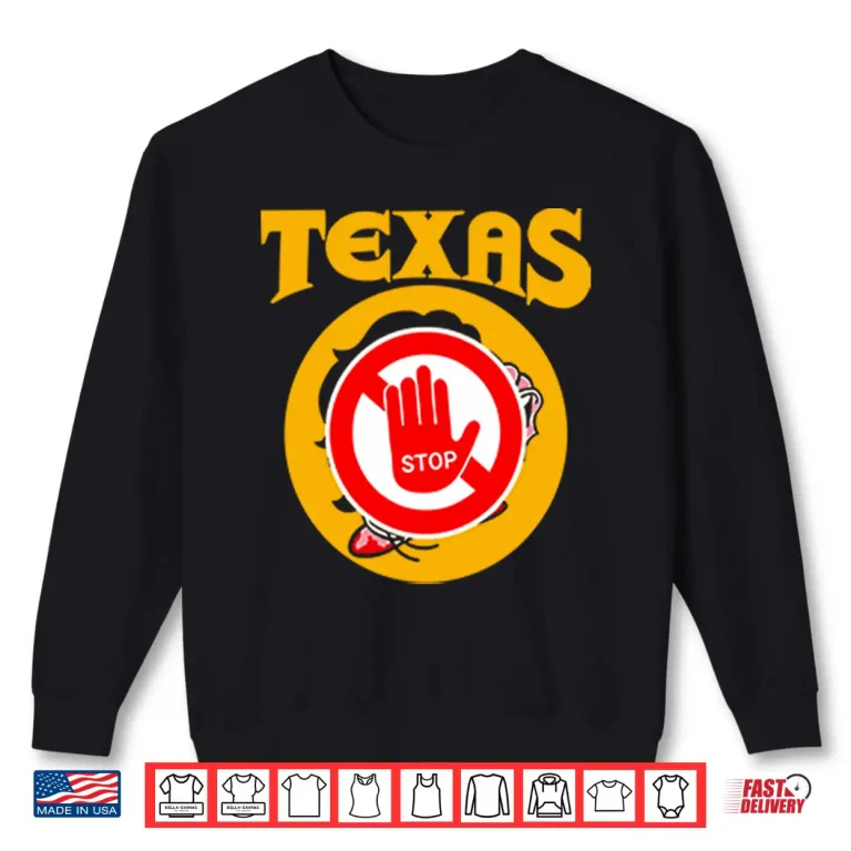 Sweatshirt Texas Stop Geographic State Pride Minimalist Graphic Shirt