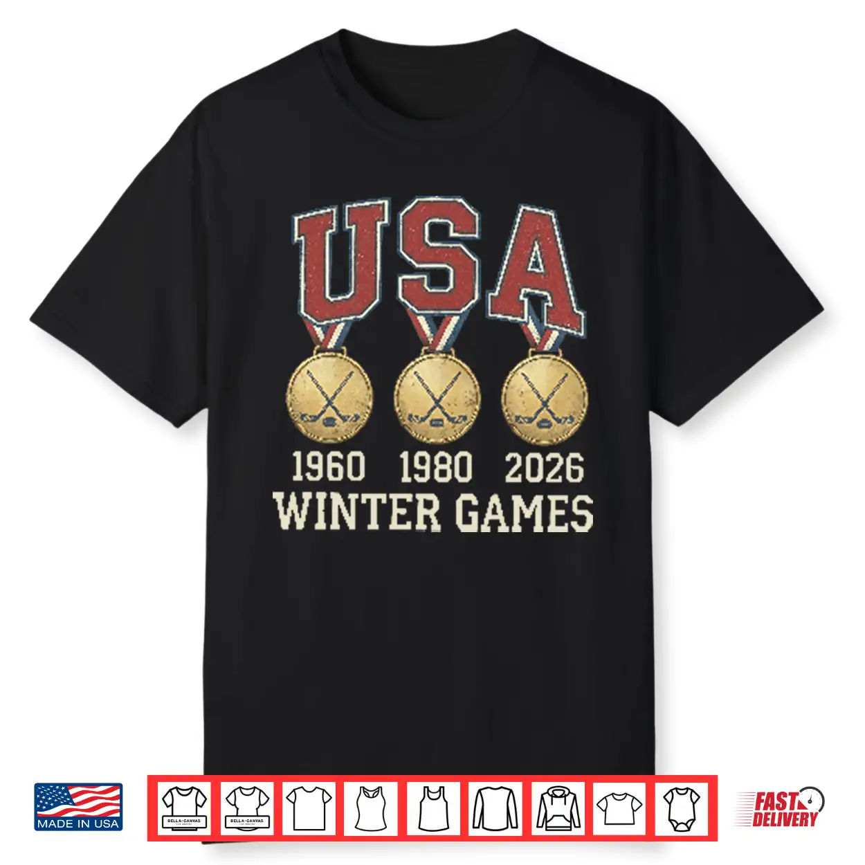 Usa Hockey Miracle On Ice Historical Triple Gold Medals Shirt Usa Hockey Miracle On Ice Historical Triple Gold Medals Shirt