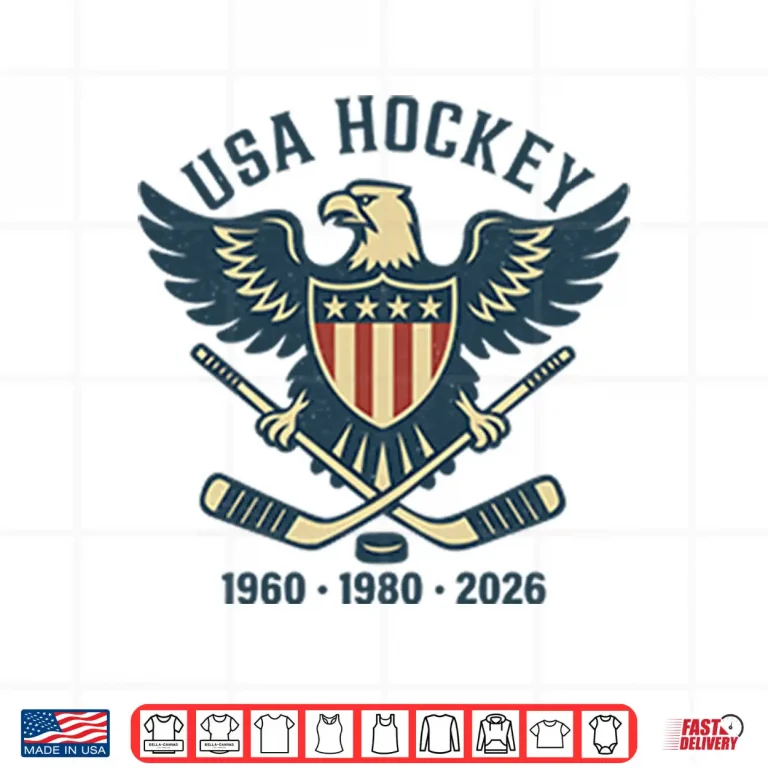 Design USA Hockey Eagle Nineteen Sixty Nineteen Eighty Twenty Twenty Six Shirt
