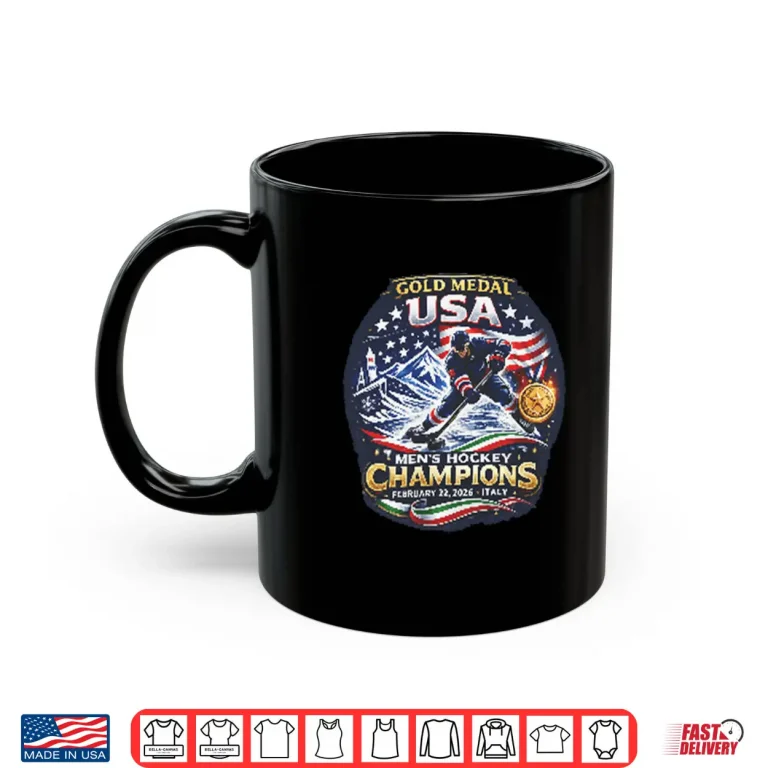 Mug USA Mens Hockey Gold Medal Champions Twenty Twenty Six Shirt