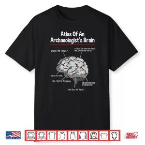 Atlas Of An Archaeologists Brain Academic Graphic Shirt