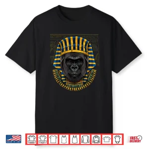 Gorilla Egyptian Pharaoh Historian Archaeologist Graphic Shirt