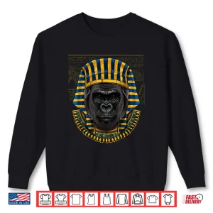 Sweatshirt Gorilla Egyptian Pharaoh Historian Archaeologist Graphic Shirt
