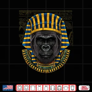 Design Gorilla Egyptian Pharaoh Historian Archaeologist Graphic Shirt