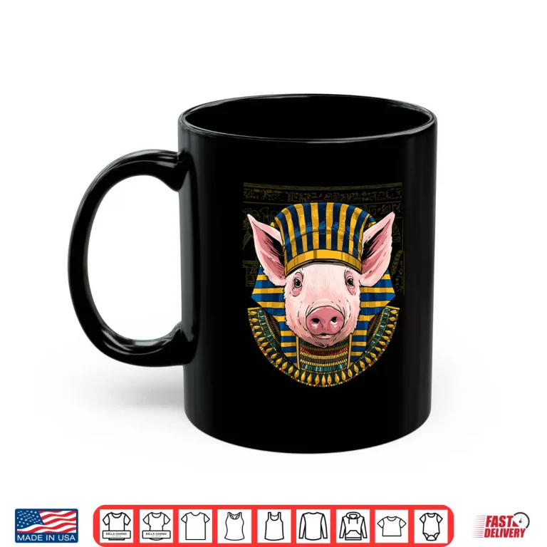Mug Pig Egyptian Pharaoh Historian Archaeologist Graphic Shirt