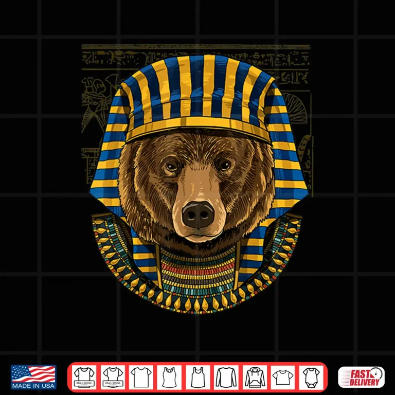 Design Bear Egyptian Pharaoh Historian Archaeologist Graphic Shirt