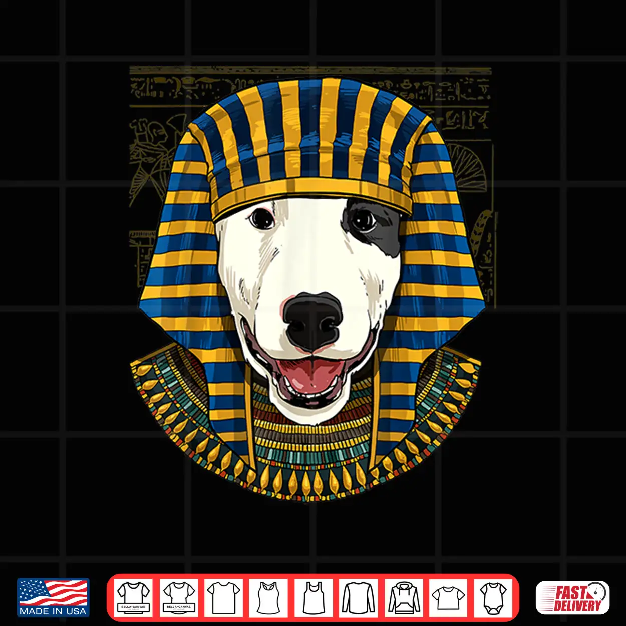 Bull Terrier Egyptian Pharaoh Historian Dog Graphic Shirt Bull Terrier Egyptian Pharaoh Historian Dog Graphic Shirt