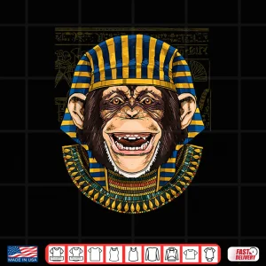 Design Chimpanzee Egyptian Pharaoh Historian Archaeologist Shirt
