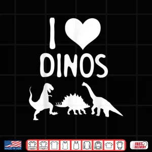 Design Heart Dinosaur T Rex Prehistoric Fossil Graphic Shirt