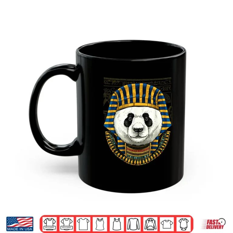 Mug Panda Egyptian Pharaoh Historian Archaeologist Graphic Shirt