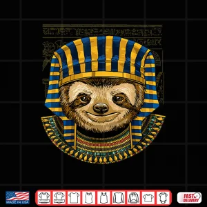 Design Sloth Egyptian Pharaoh Historian Archaeologist Graphic Shirt