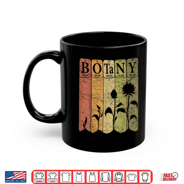 Mug Botany Periodic Table Elements Plant Lover Botanical Graphic Shirt
