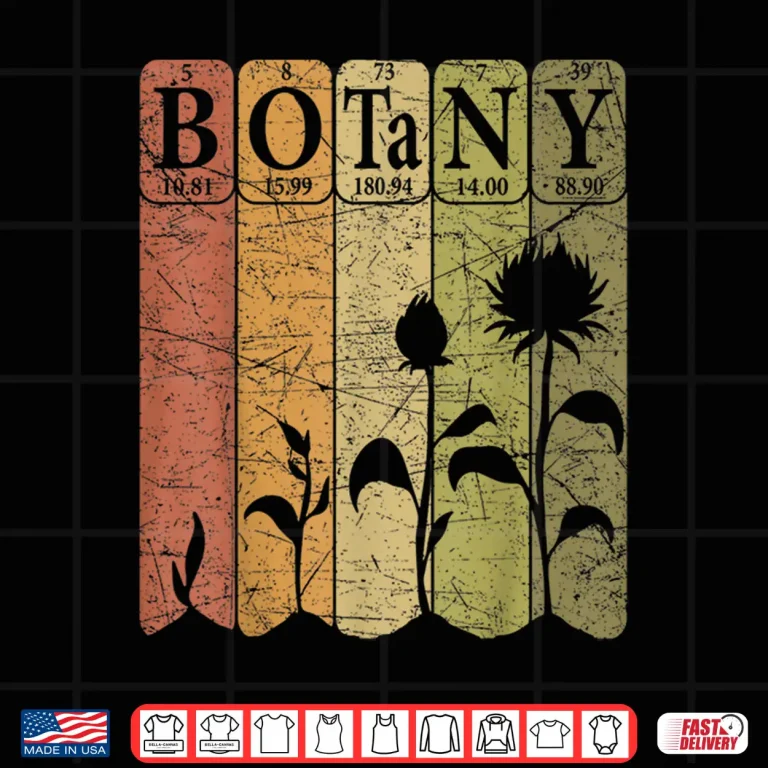 Design Botany Periodic Table Elements Plant Lover Botanical Graphic Shirt