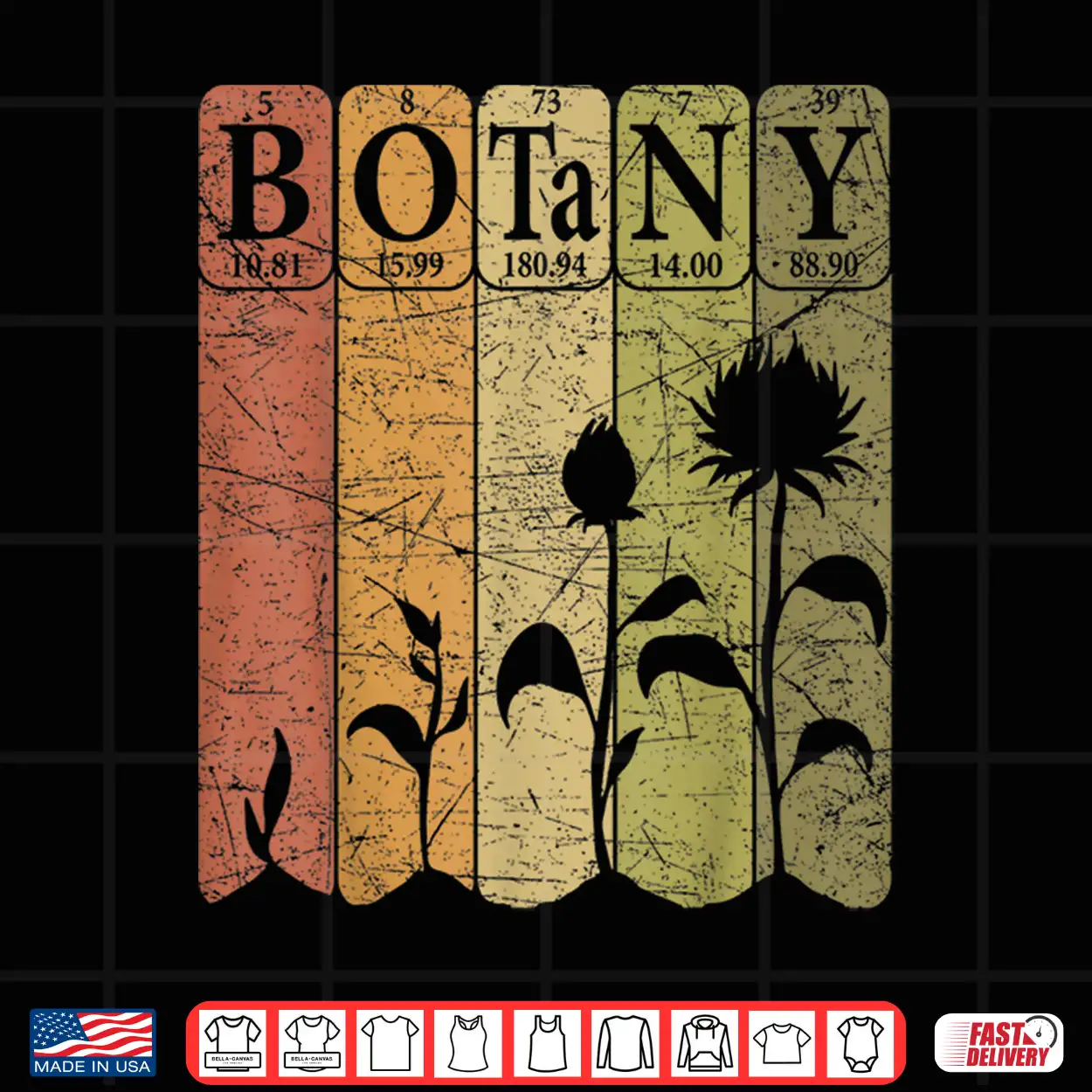 Botany Periodic Table Elements Plant Lover Botanical Graphic Shirt Botany Periodic Table Elements Plant Lover Botanical Graphic Shirt