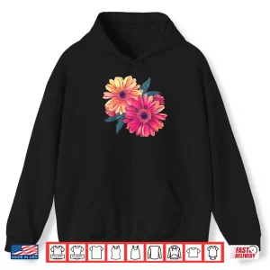 Gerbera Daisies Round Floral Botanical Logo Design Shirt 1 Hoodie Gerbera Daisies Round Floral Botanical Logo Design Shirt