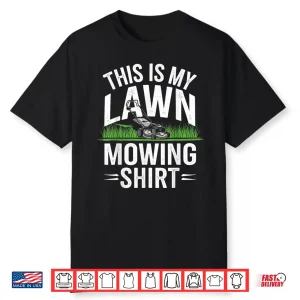 Professional Lawn Mowing Performance Minimalist Graphic Shirt