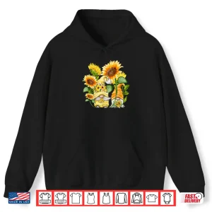 Hoodie Sunflower Gnome Hippie Spring Time Floral Aesthetic Shirt