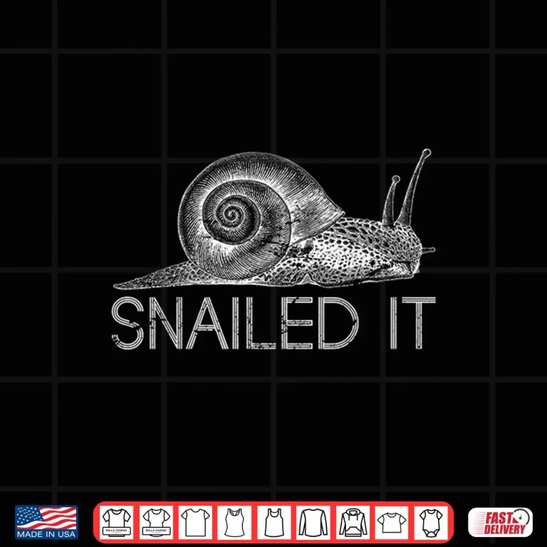 Design Snailed It Cute Gastropod Achievement Graphic Design Shirt