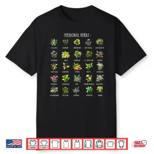 Types Of Herbalist Healing Plants Medicinal Herbs Graphic Shirt