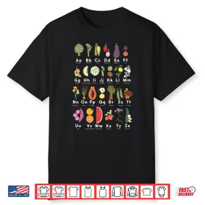 Vegetable Garden Alphabet Educational Horticulture Design Shirt