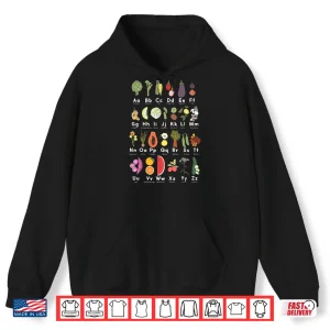 Hoodie Vegetable Garden Alphabet Educational Horticulture Design Shirt