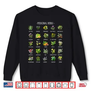 Sweatshirt Types Of Herbalist Healing Plants Medicinal Herbs Graphic Shirt