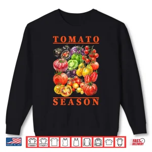 Sweatshirt Vintage Tomato Season Vegan Vegetable Horticulture Graphic Shirt