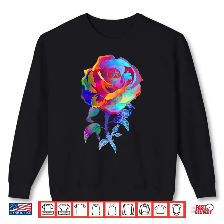 Sweatshirt Watercolor Art Rose Garden Botanist Floral Aesthetic Shirt