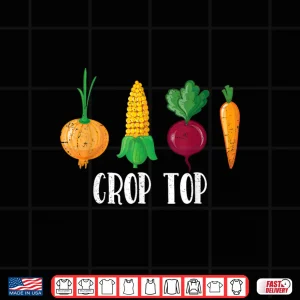 Design Crop Top Funny Farming Root Vegetable Gardening Farmer Shirt