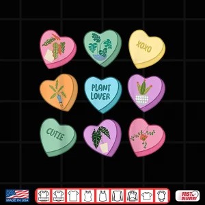Design Heart Candy Valentine Plant Houseplant Horticulture Graphic Shirt