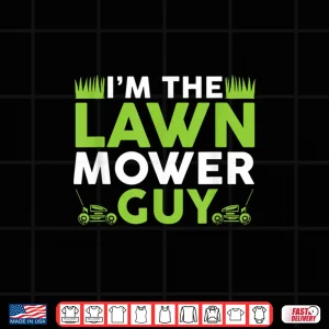 Design Lawn Mower Guy Professional Mowing Identity Graphic Shirt