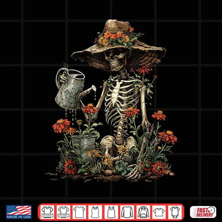 Design Skeleton Plants Lover Horticulture Aesthetic Halloween Shirt
