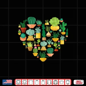 Design Succulent Cactus Succa Lover Heart Professional Gardener Shirt